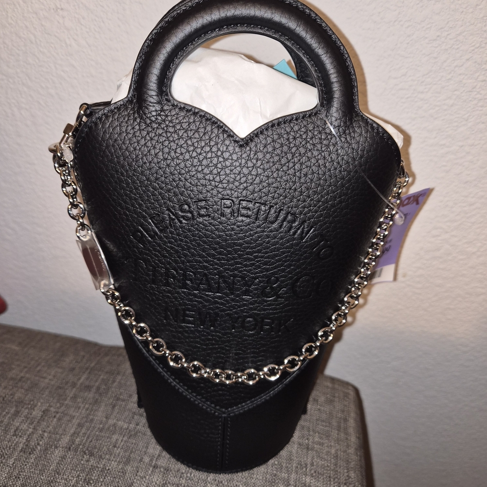 Black Leather Chain Bag